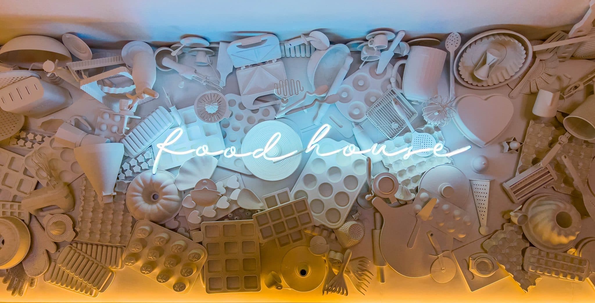 Close-up of art wall decor at Frankie B's Food house Parramatta